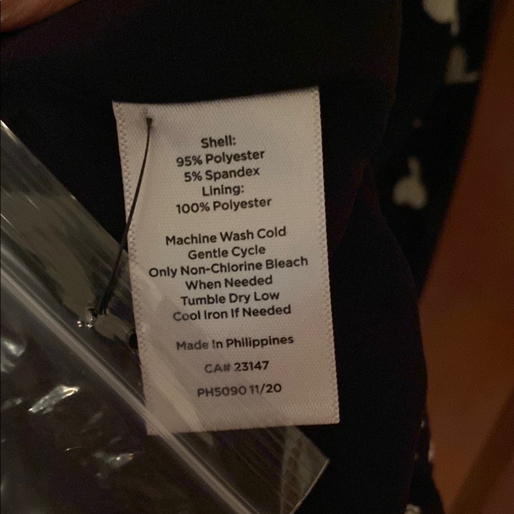 Talbots Black and White Ruffled V-Neck Midi Sundress - Picture 10 of 10
